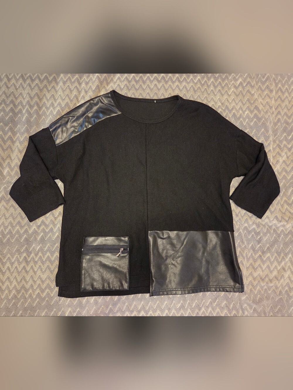 Joseph Ribkoff Leather Accent Shirt